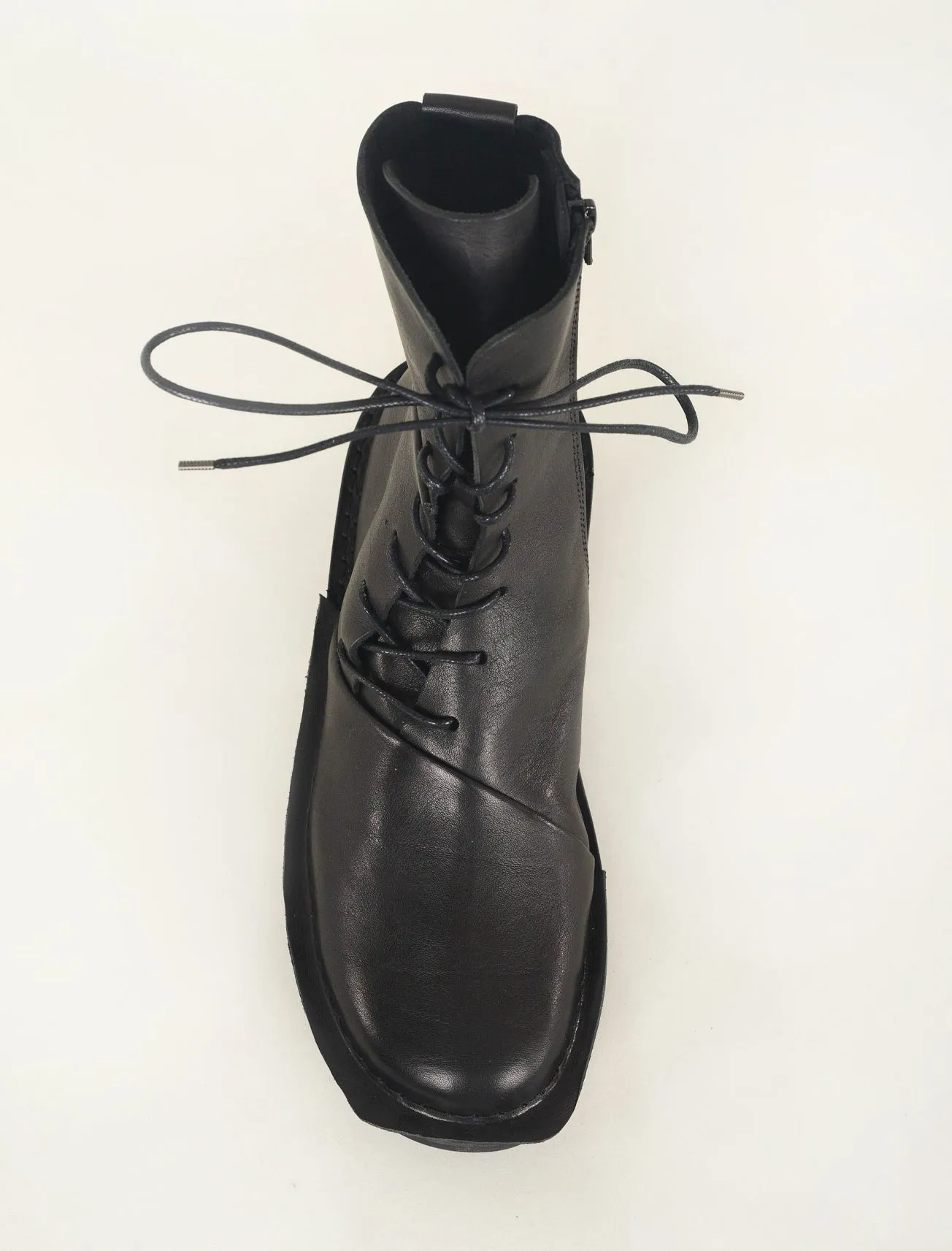 Oblique Combat Boot, Black Waw