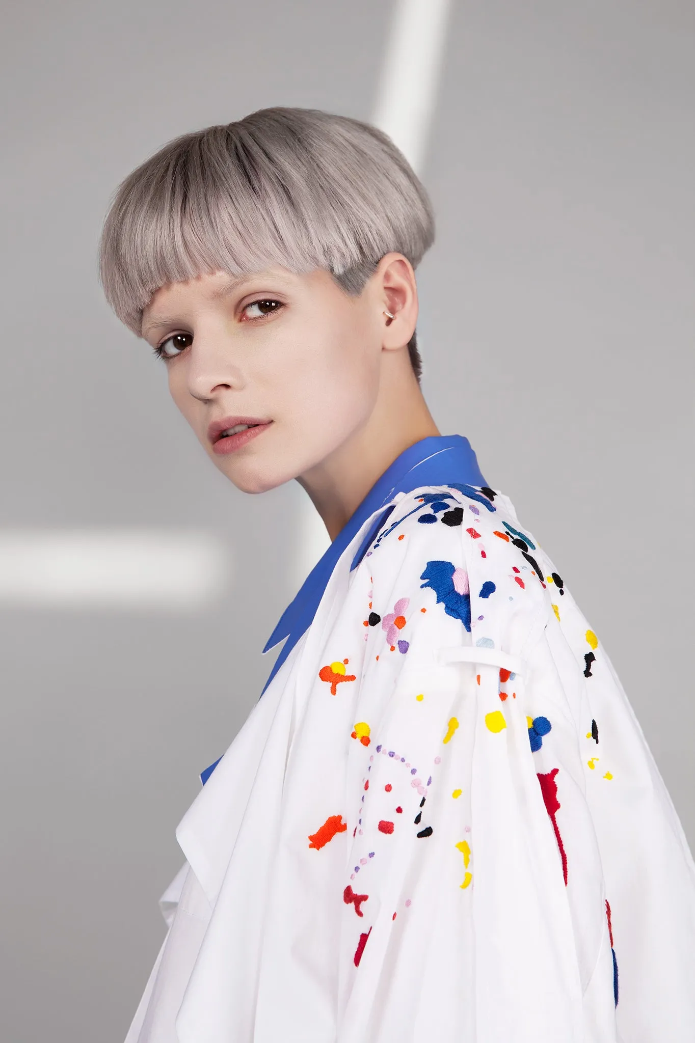 Paint Splash Embroidered Helios Trench Coat