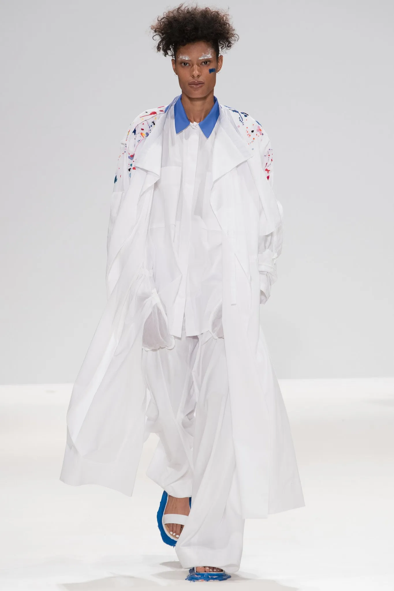 Paint Splash Embroidered Helios Trench Coat