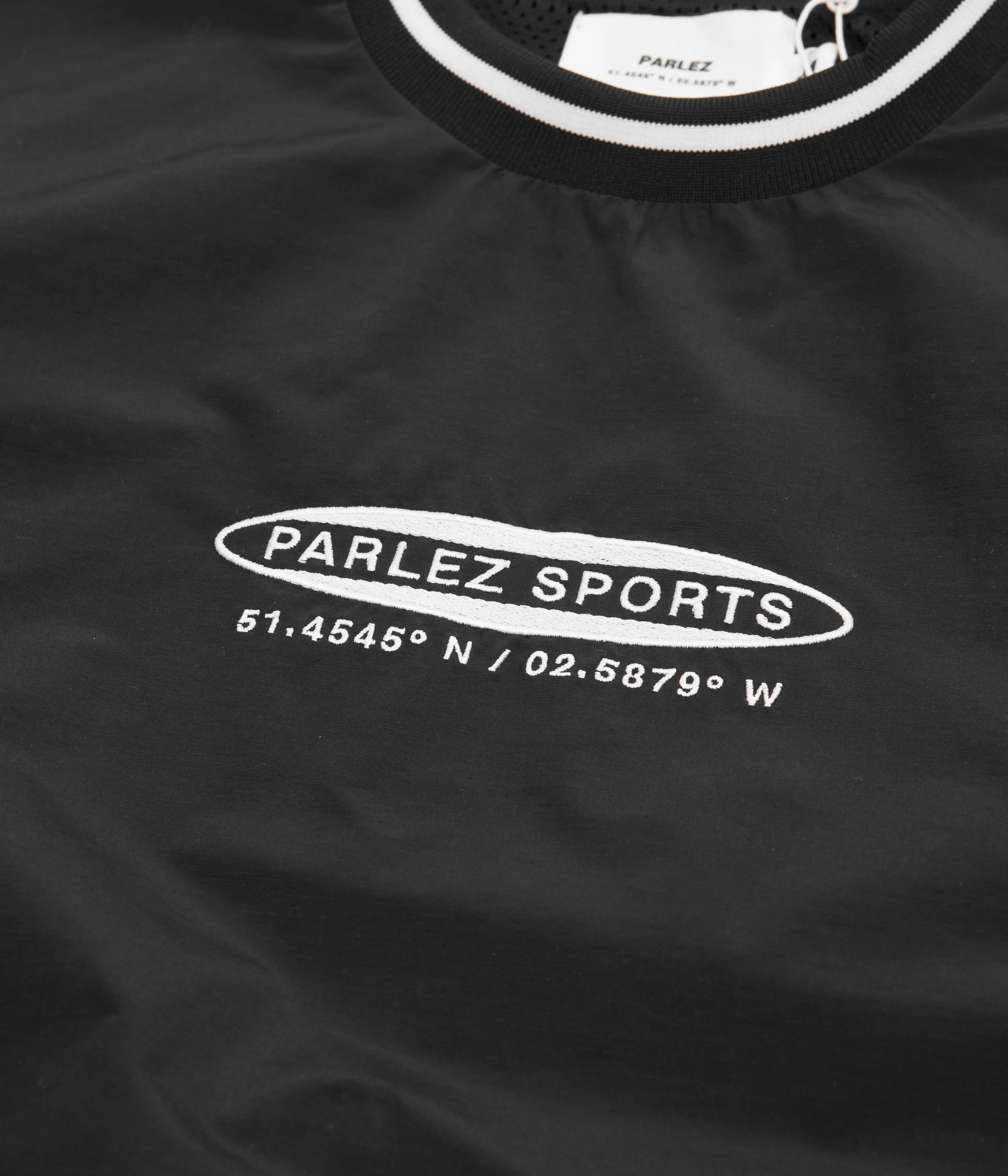 Parlez Parker Windbreaker Crewneck Sweatshirt - Black