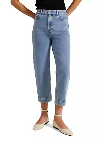 Phase Eight Lexi Mid Wash Crop Straight Jeans | Grattan