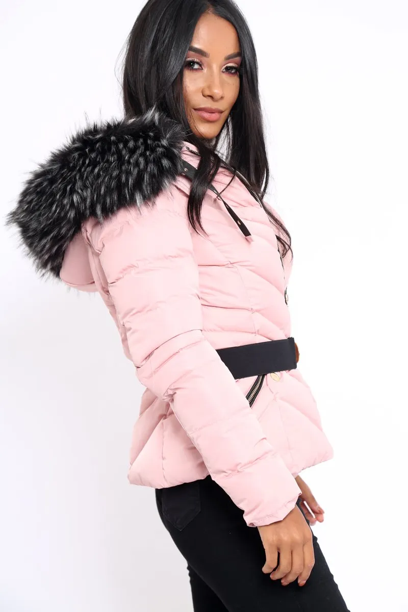 Pink Quilted Coat - Poppie