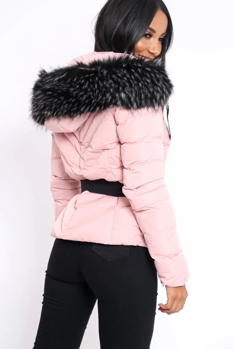 Pink Quilted Coat - Poppie