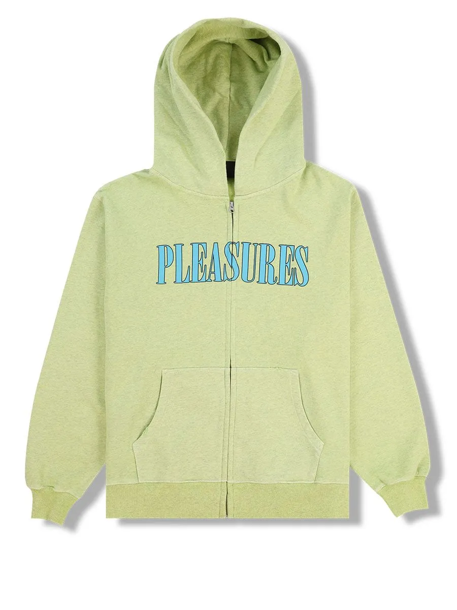 Pleasures ONYX Xip Up Hoody - Faded Lime