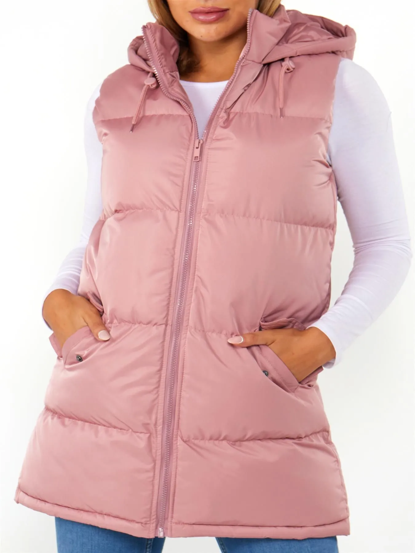 Plus Size Gilet Bodywarmer Jacket, Black, Pink, UK Sizes 18 to 25