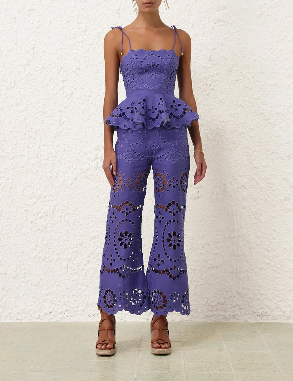 Pop Embroidered Crop Pant