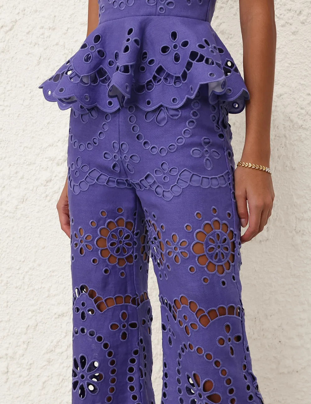 Pop Embroidered Crop Pant