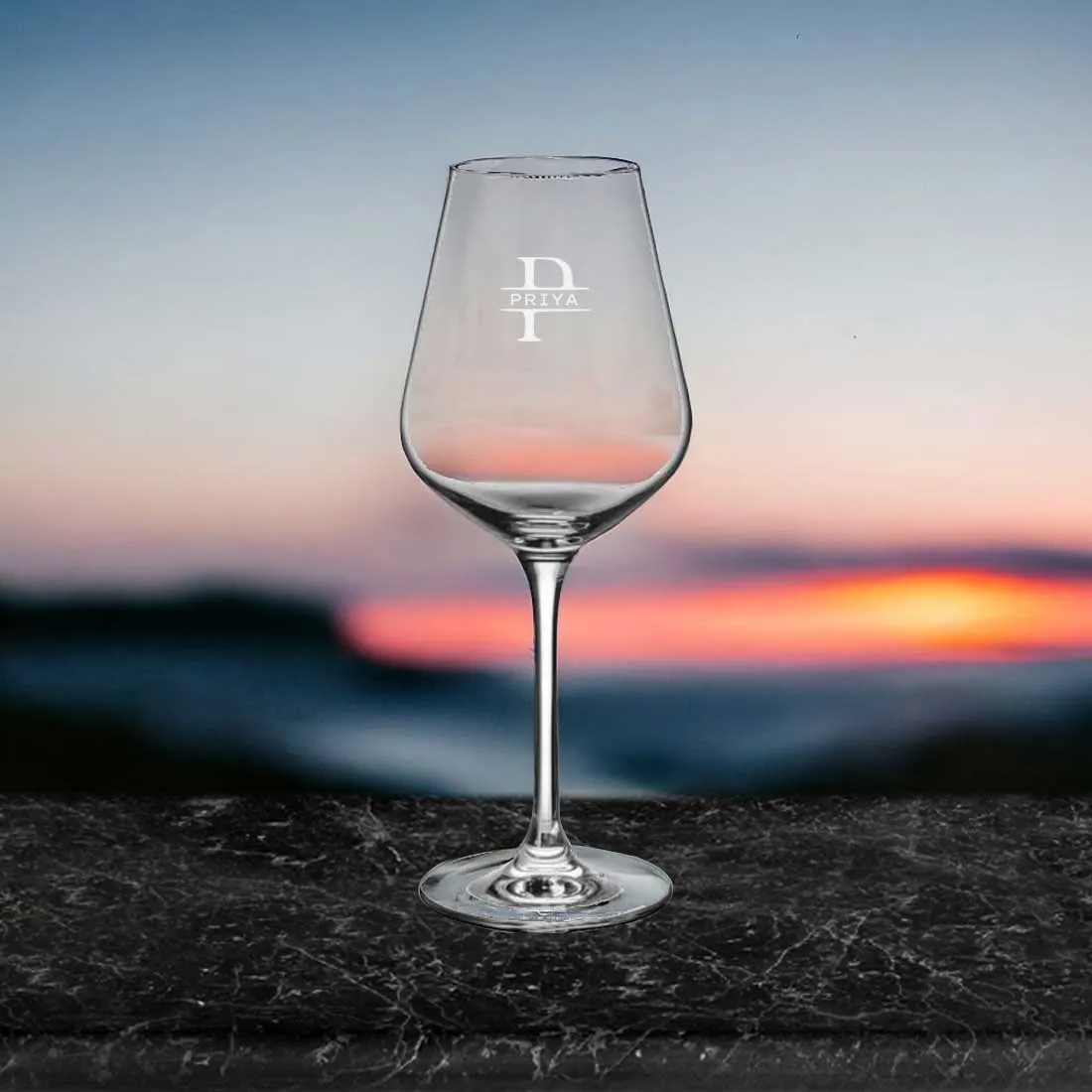 Premium Wine Glass with Name - Custom Engraved Wine Glasses