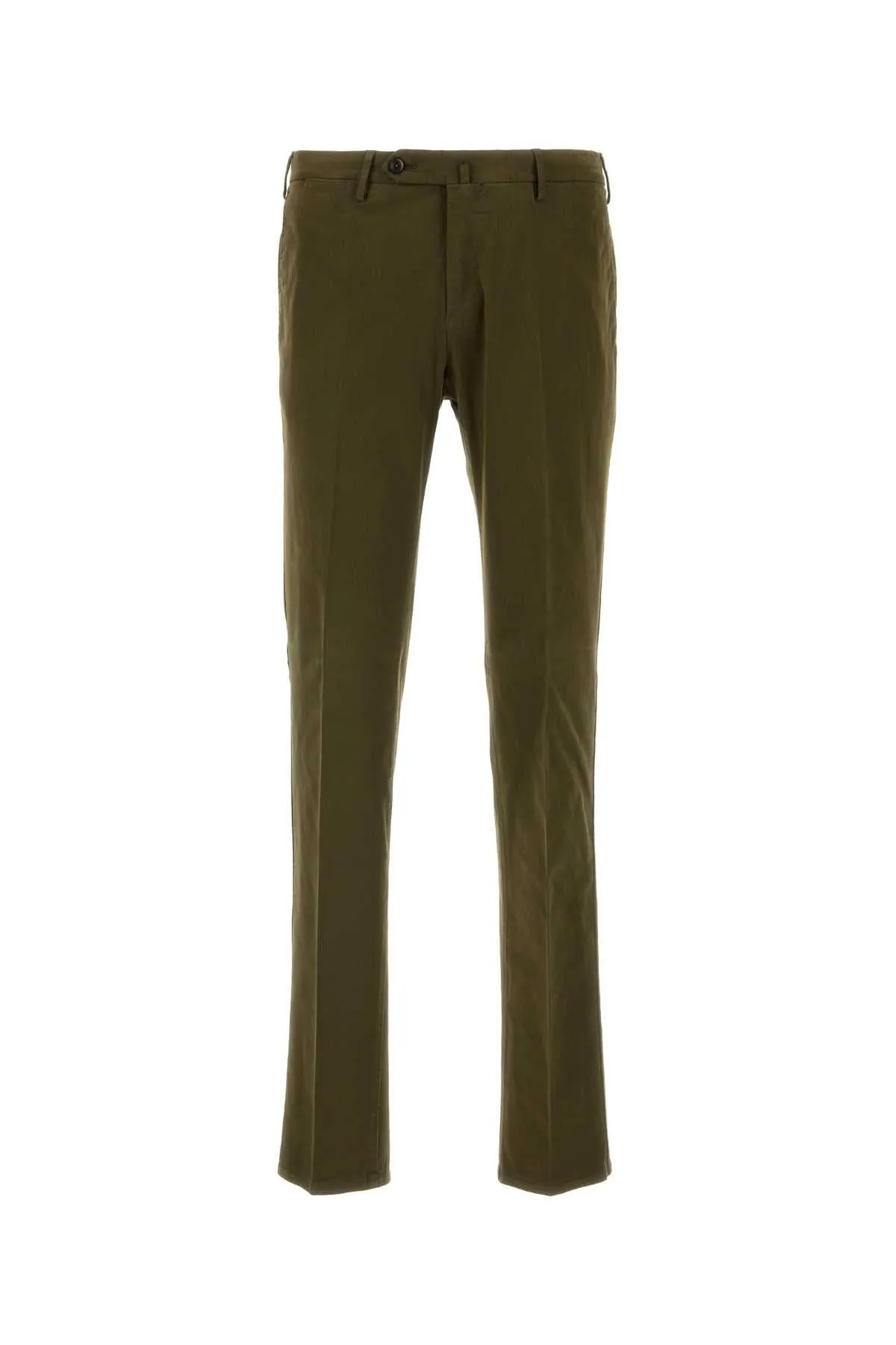 Pt Torino Army Green Stretch Modal Blend Pant