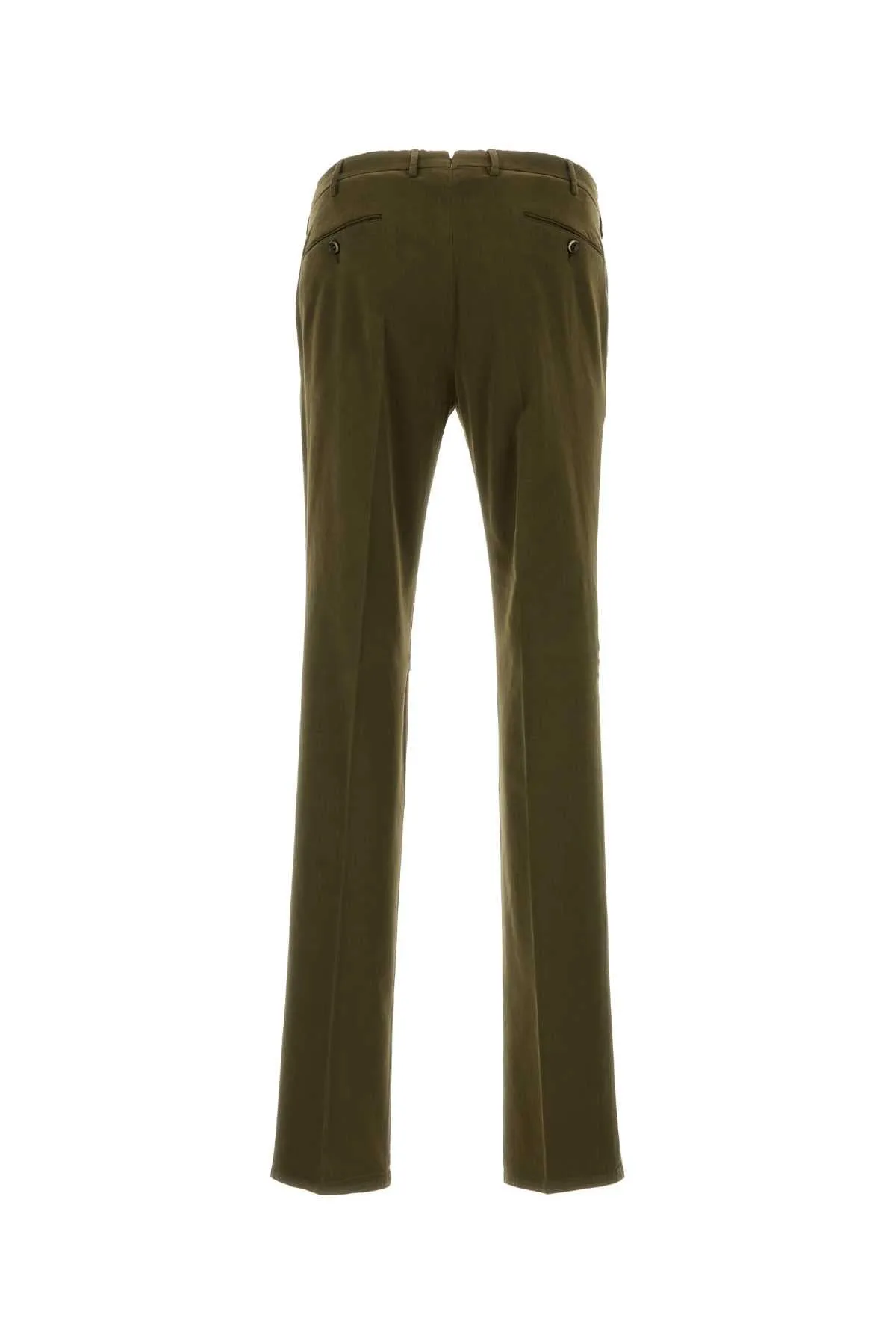 Pt Torino Army Green Stretch Modal Blend Pant