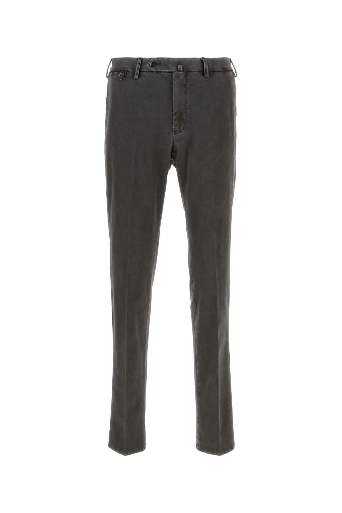 Pt Torino Charcoal Stretch Cotton Pant