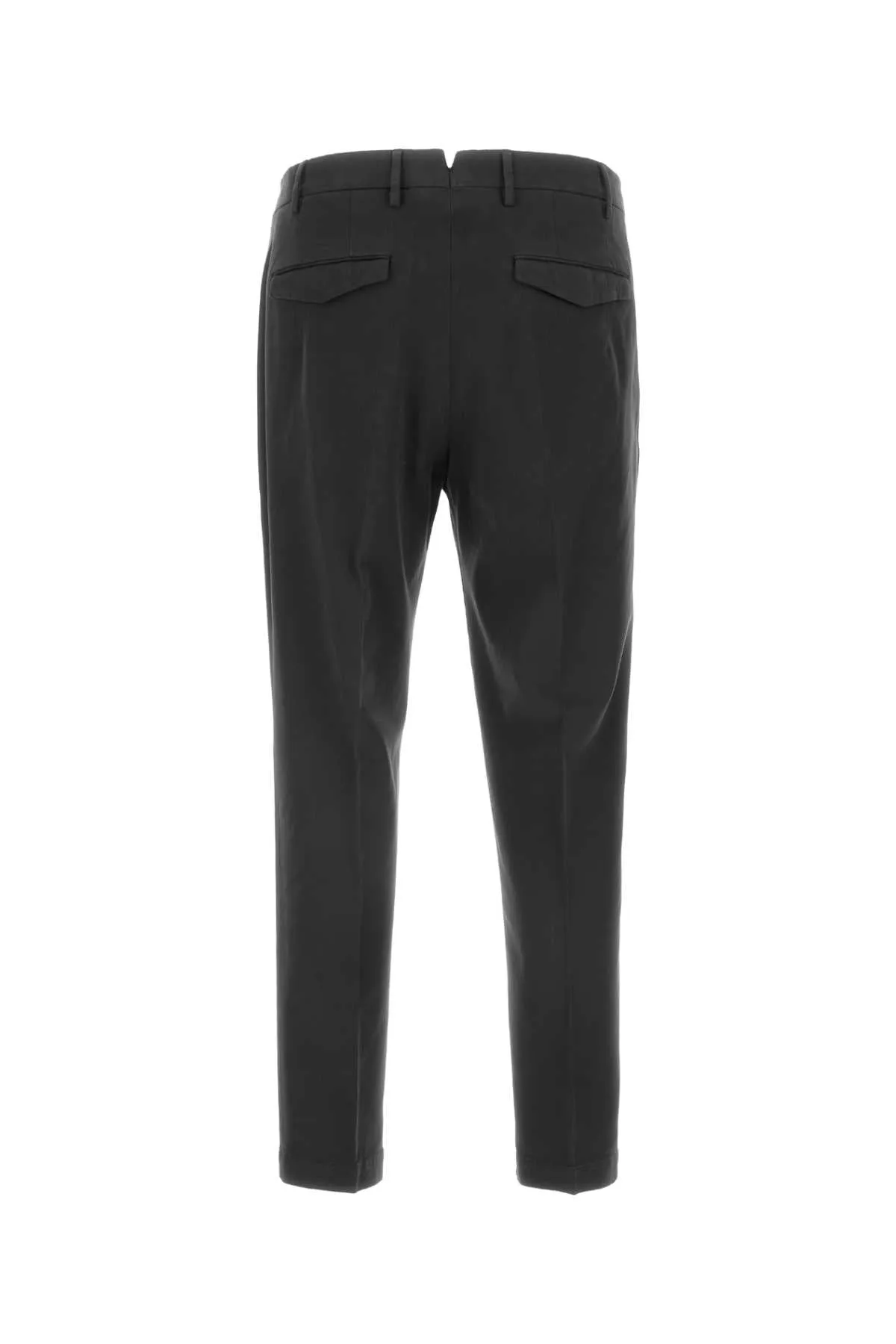 Pt Torino Dark Grey Stretch Cotton Blend Pant