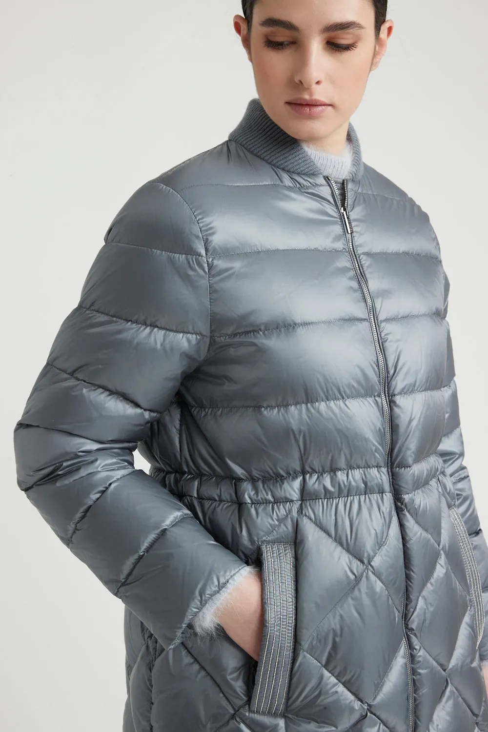 Puffer Coat - Slate