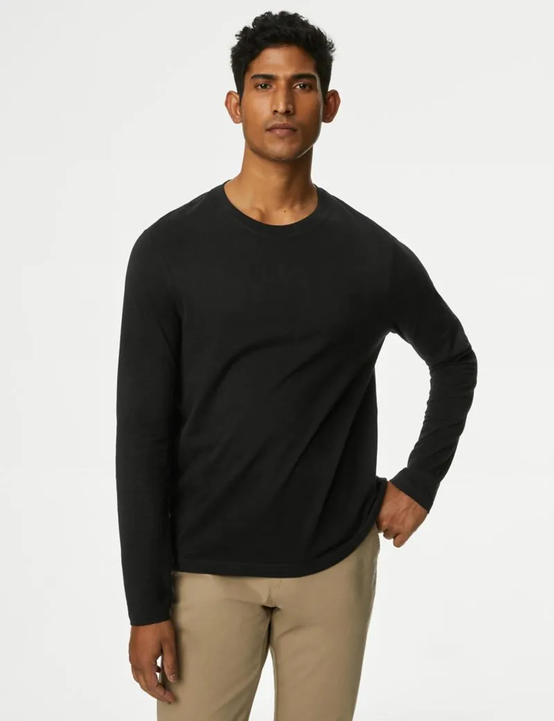 Pure Cotton Long Sleeve T-Shirt