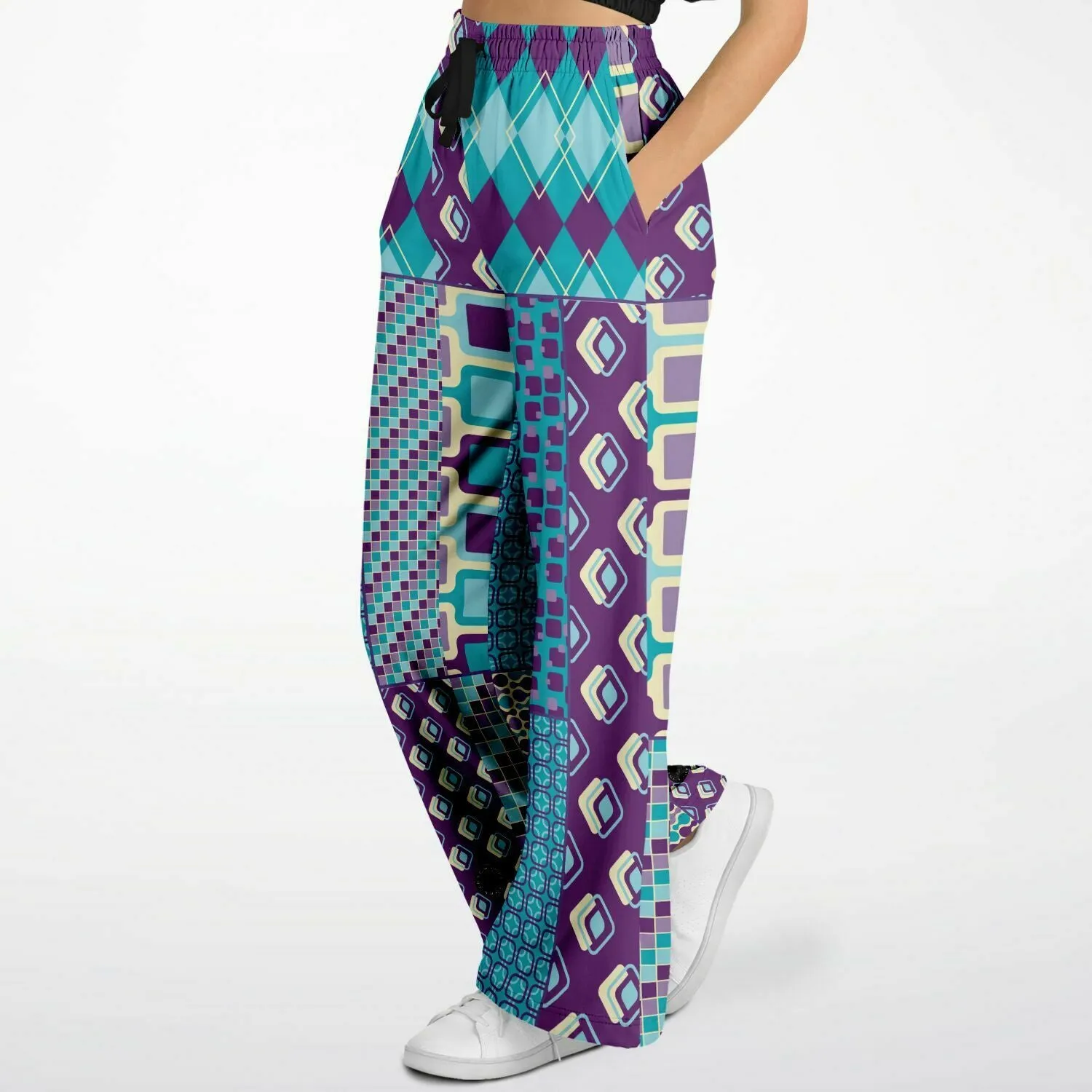 Purple Jetson Eco-Poly Stretchy Phat Bellbottoms