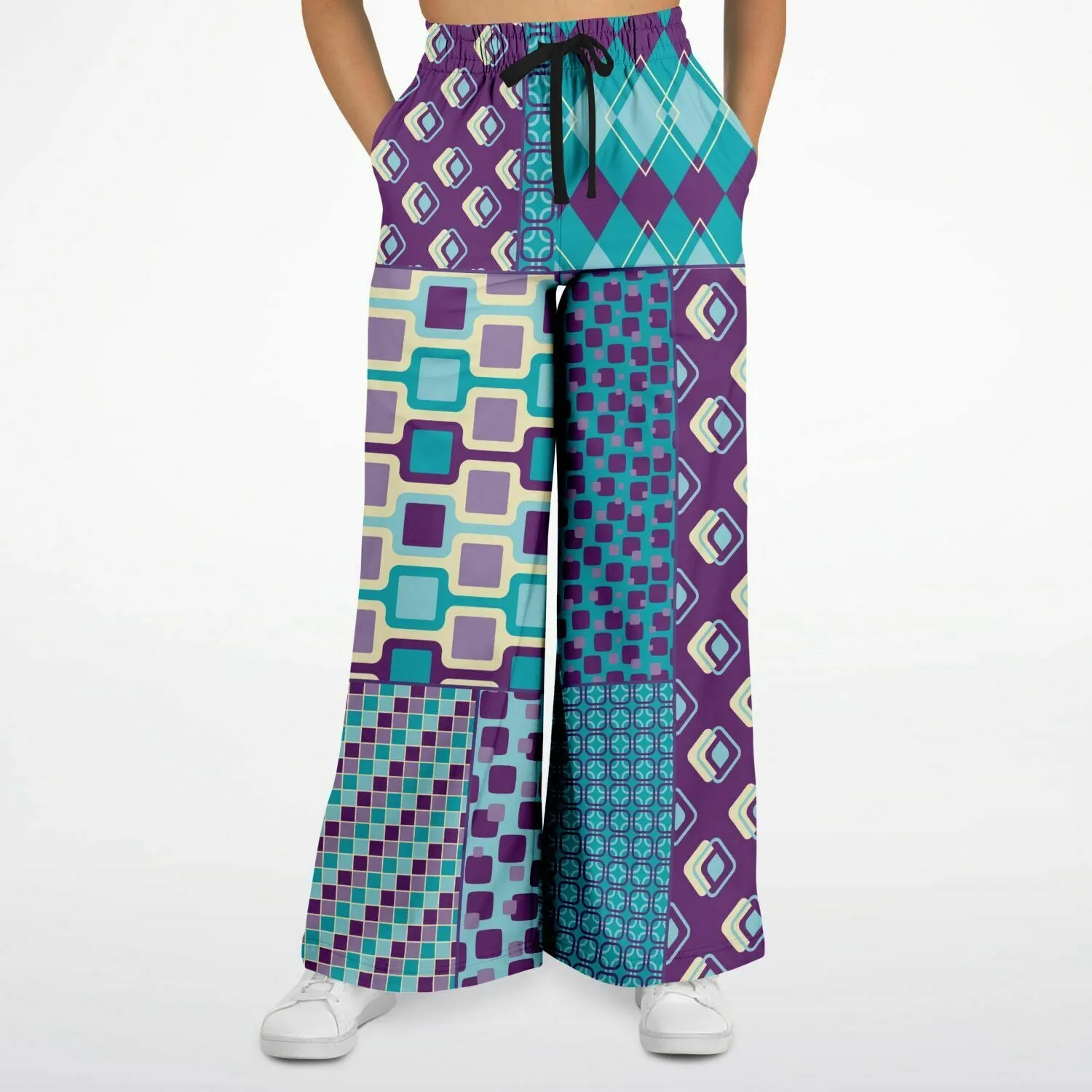 Purple Jetson Eco-Poly Stretchy Phat Bellbottoms