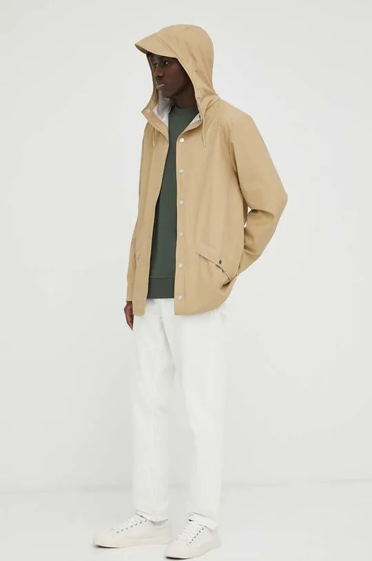 Rains rain jacket 12010 Jacket beige color