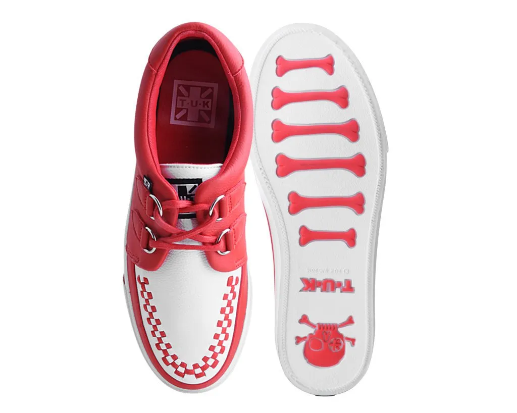 Red & White 2-Ring Creeper Sneaker