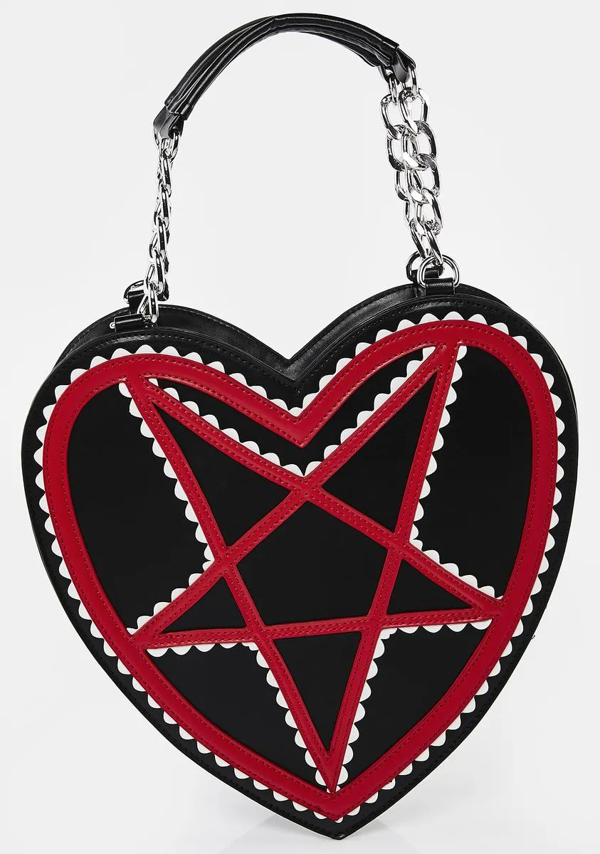 Red Pentagram Heart Bag-