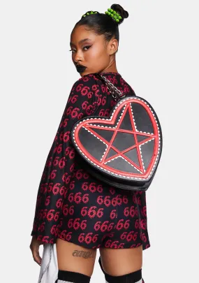 Red Pentagram Heart Bag-