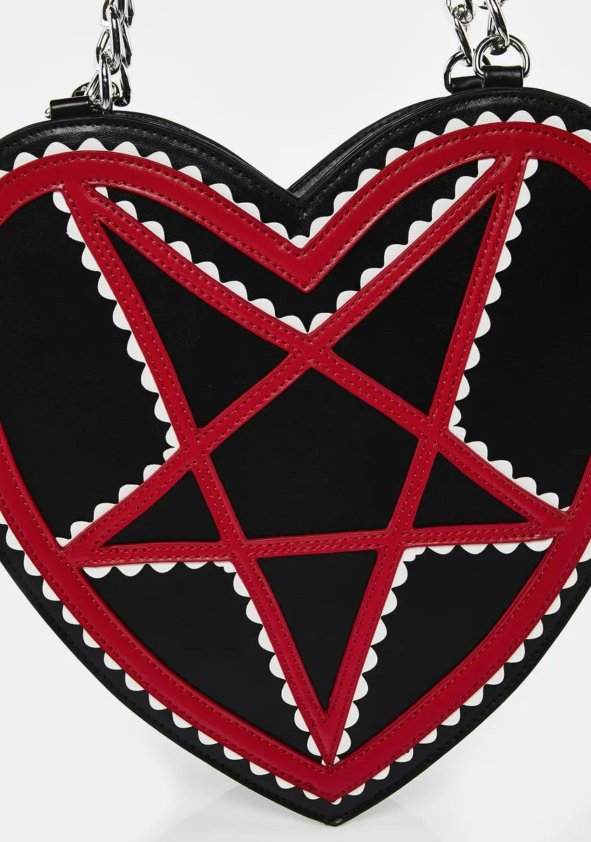 Red Pentagram Heart Bag-