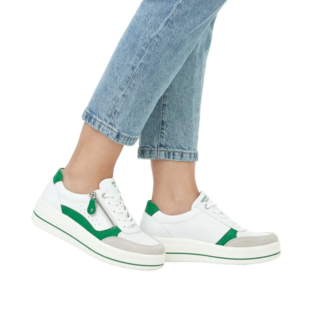 REMONTE EURO COURT SNEAKER GRASS GREEN - WOMENS