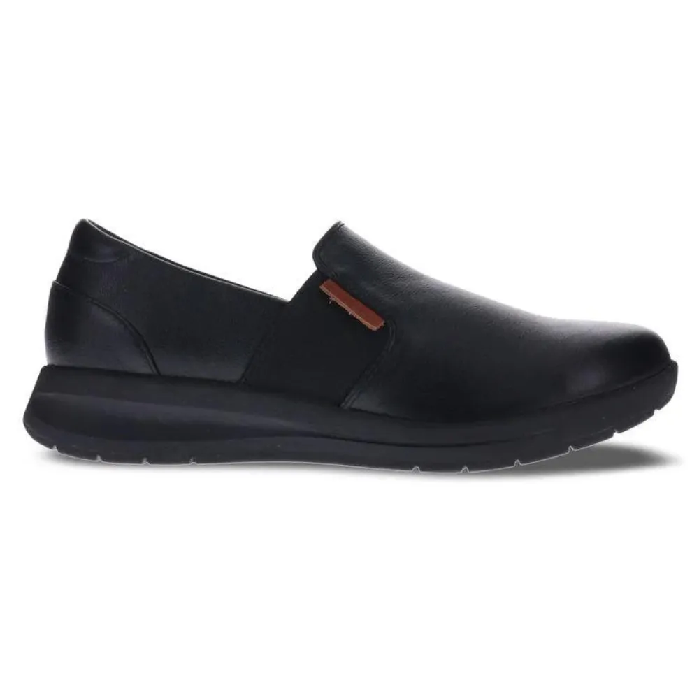 Revere Panama Black Leather Slip-On Sneaker (Women's)