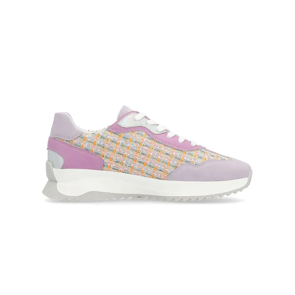 REVOLUTION RETRO PLAID TWEED SNEAKER MAUVE - WOMENS