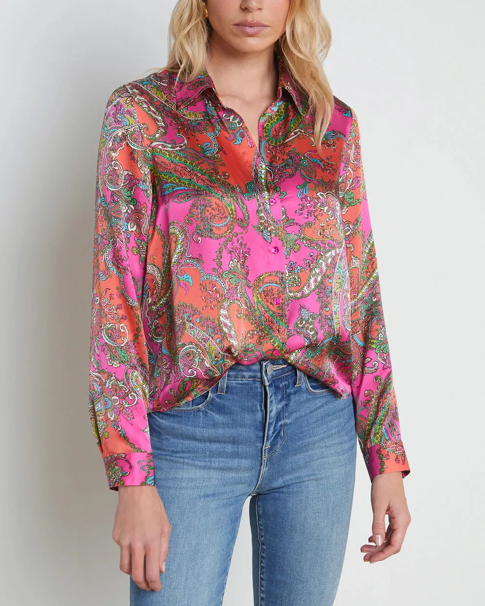 Rhodamine Pop Paisley Tyler Blouse