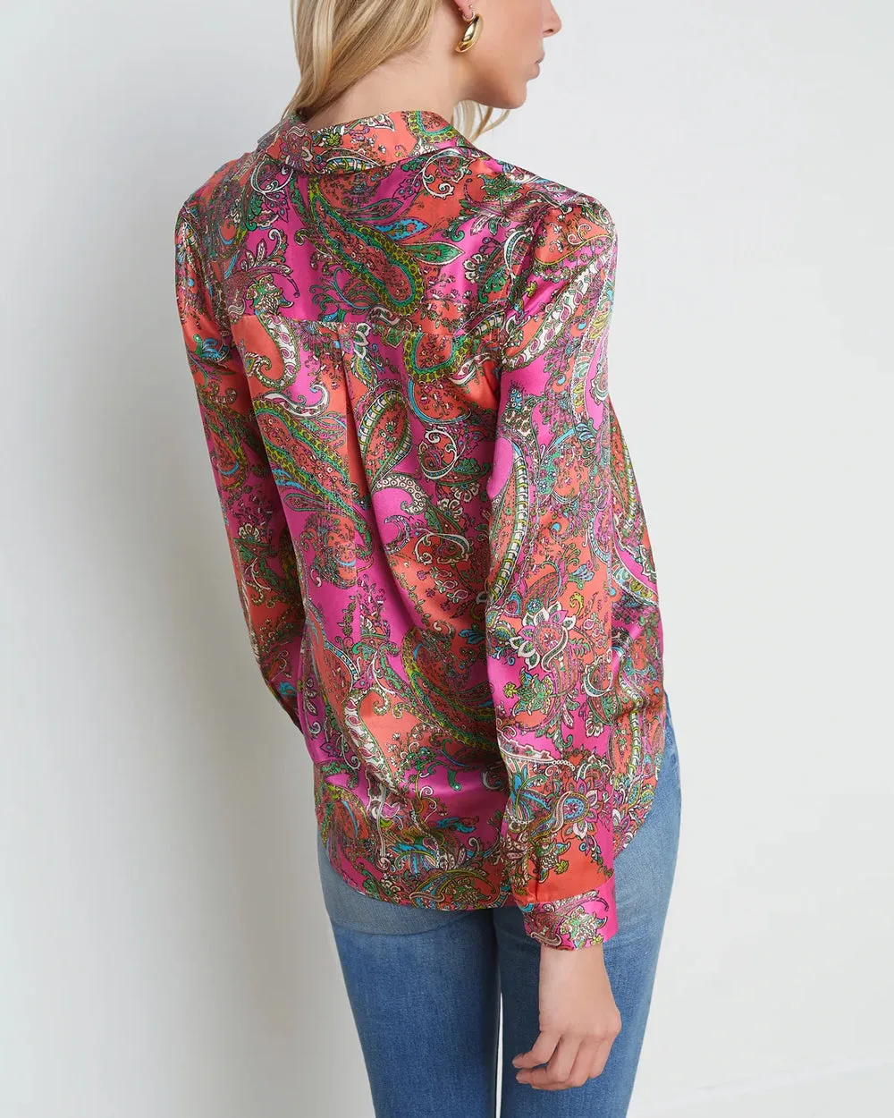 Rhodamine Pop Paisley Tyler Blouse