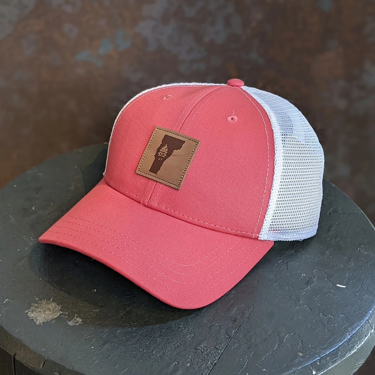 Roam VT Leather Patch Trucker Hat