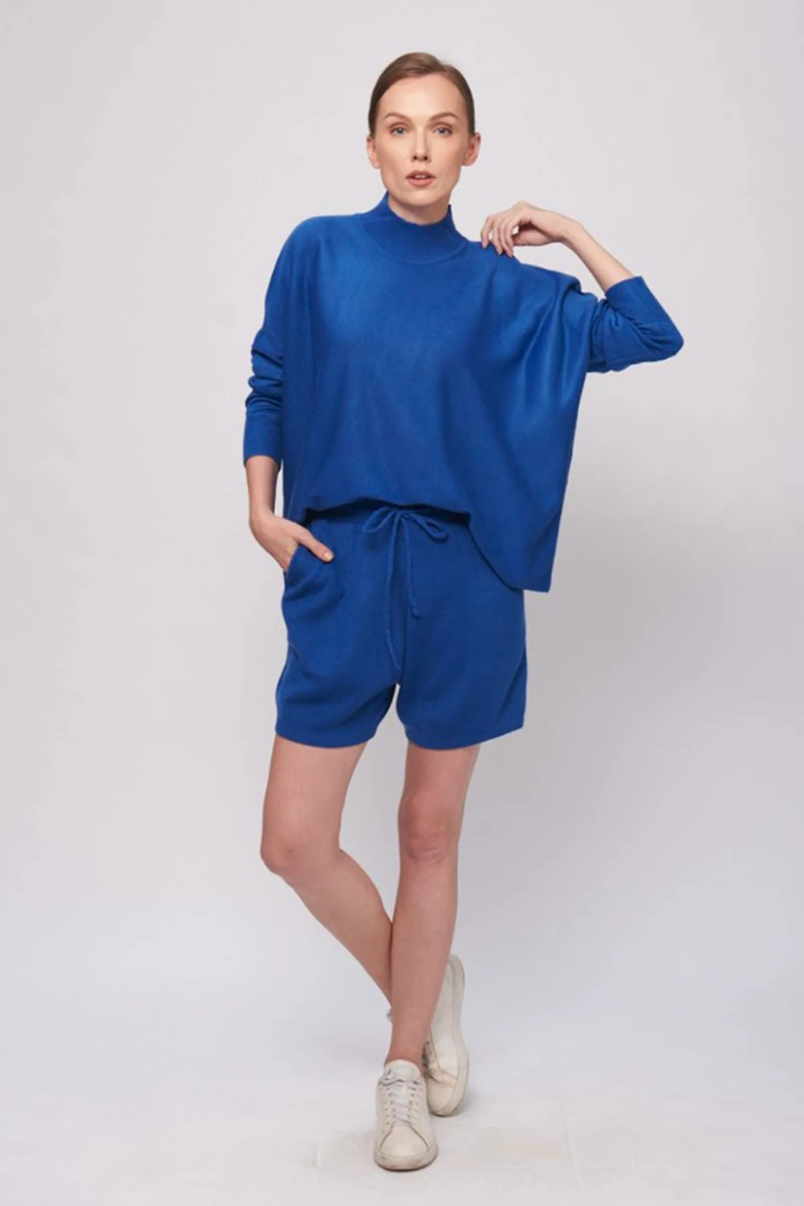 Royal Blue Cropped Sweater