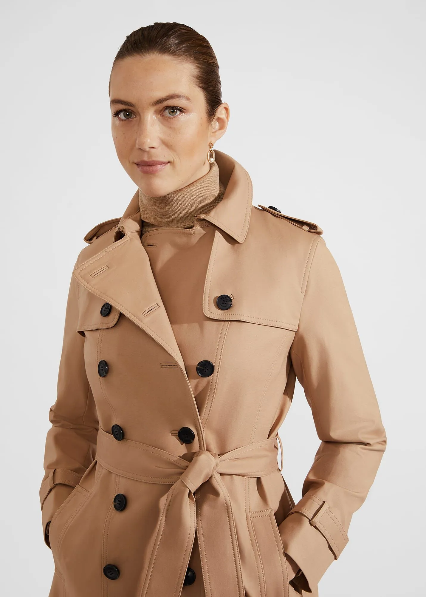 Saskia Shower Resistant Trench Coat 