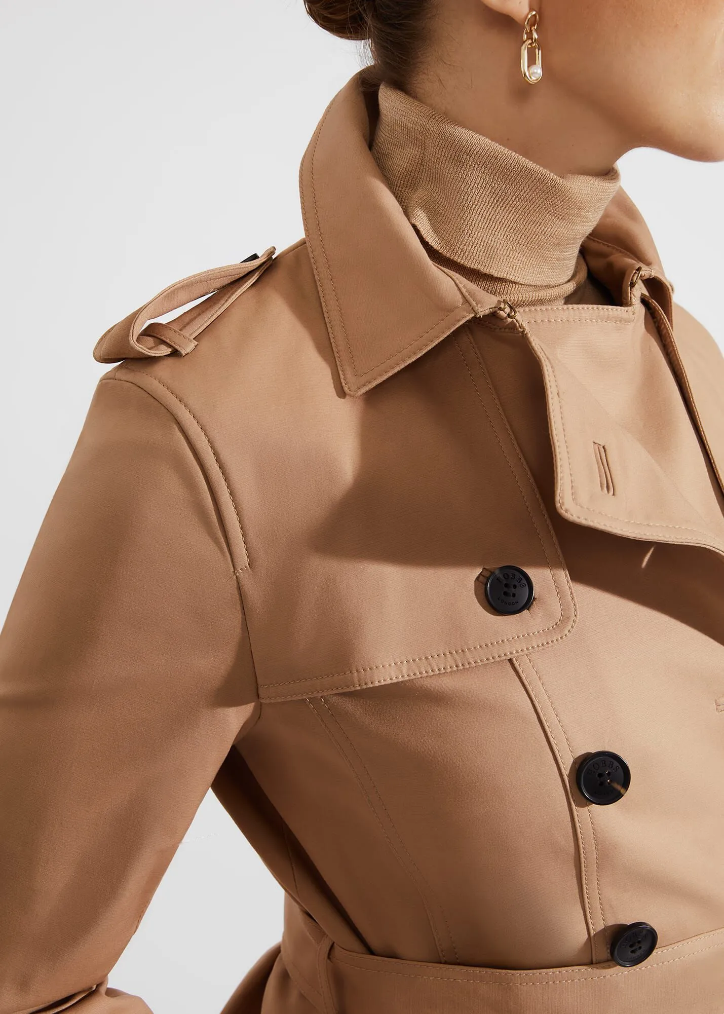 Saskia Shower Resistant Trench Coat 