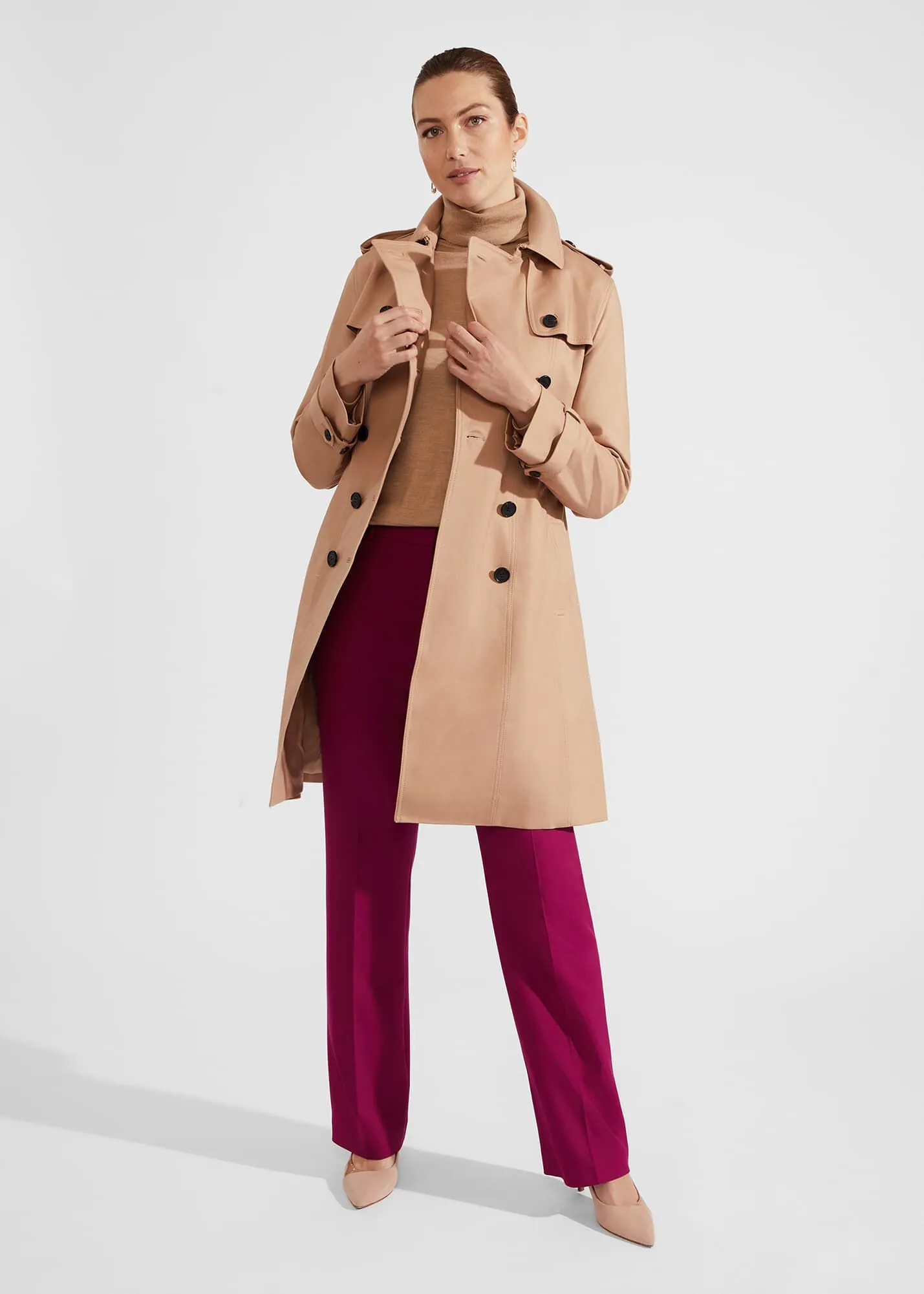 Saskia Shower Resistant Trench Coat 