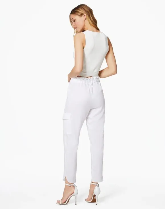 Satin Pocket Allyn Pant - Ivory