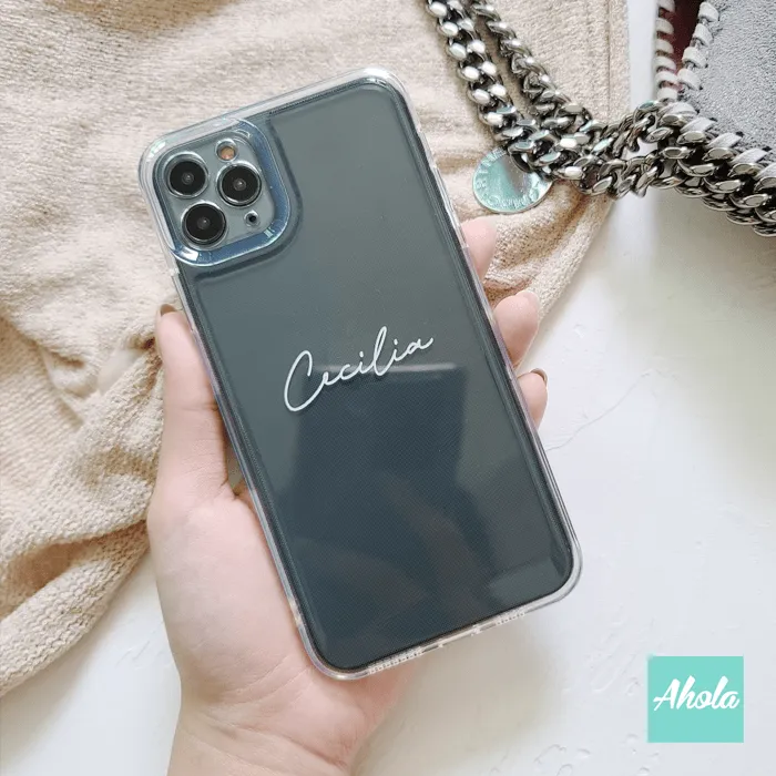 【Script】Soft TPU transparent phone case 名字高保護透明電話軟殼