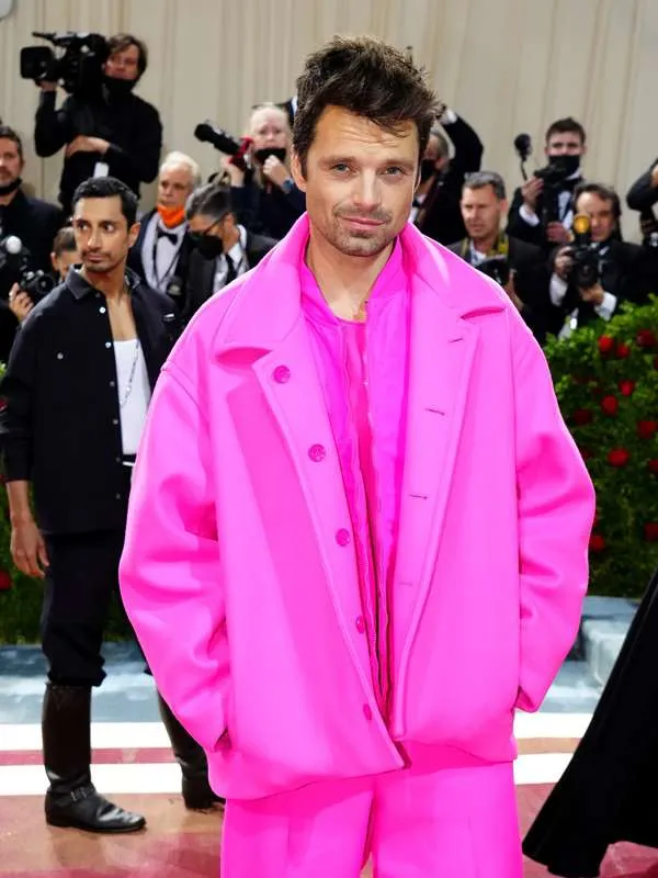 Sebastian Stan Met Gala 2022 Pink Coat