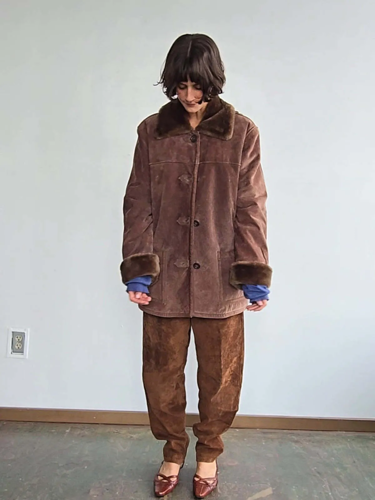 Shearling Chore Coat - Cinnamon