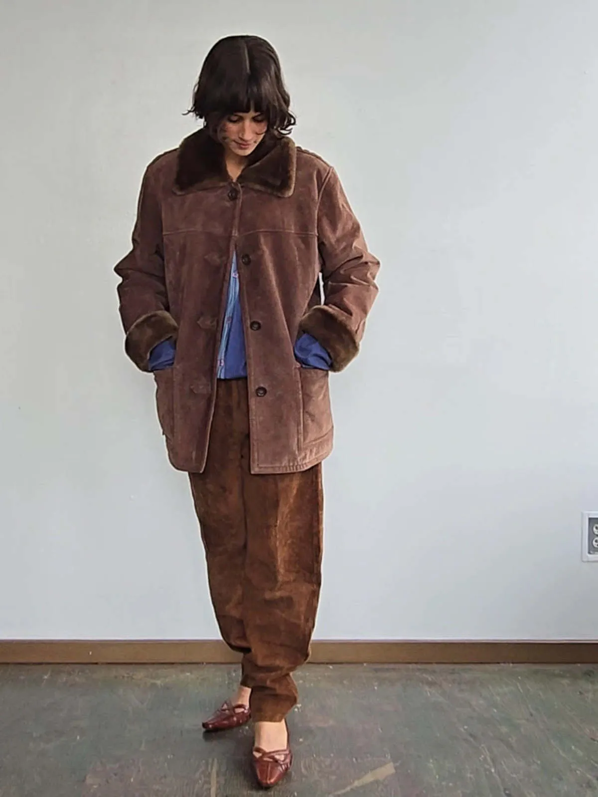 Shearling Chore Coat - Cinnamon