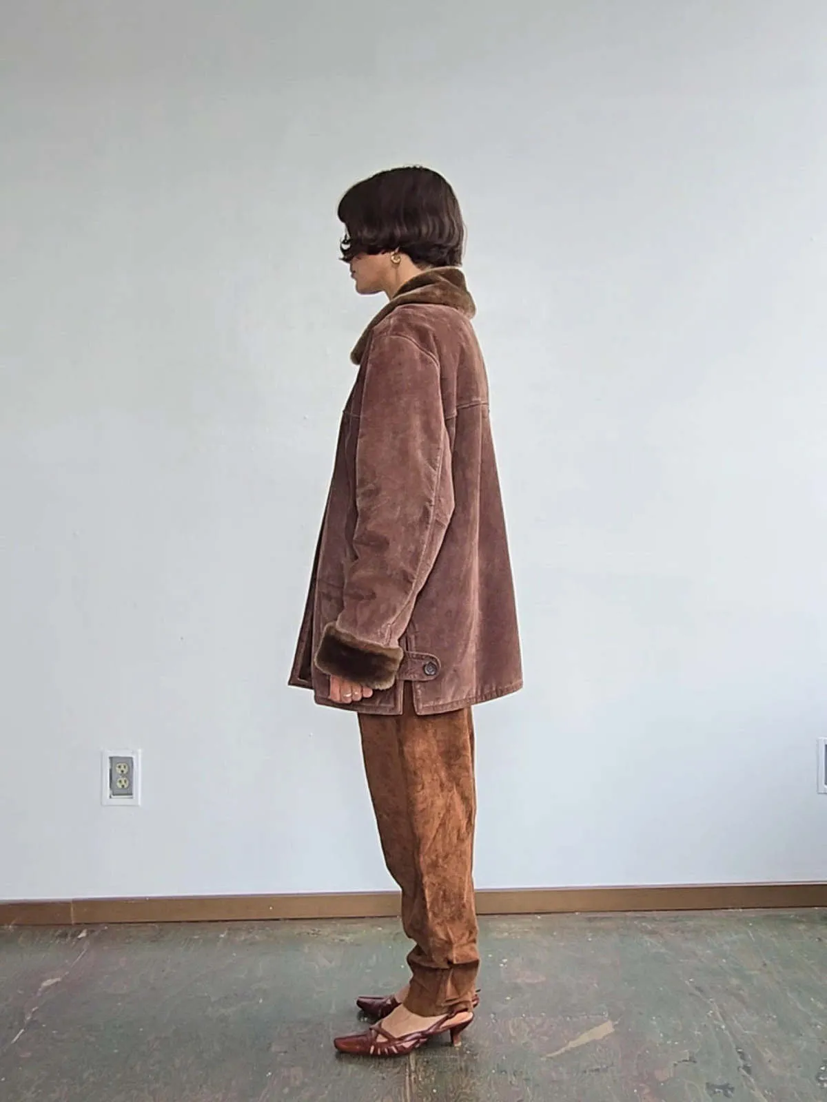 Shearling Chore Coat - Cinnamon