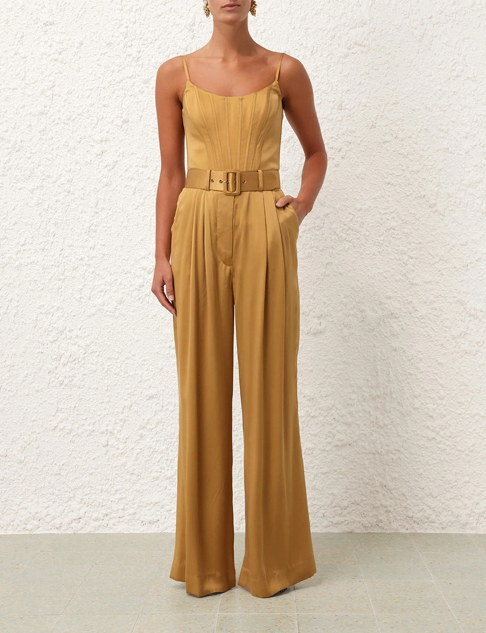 --Silk Tuck Pant-