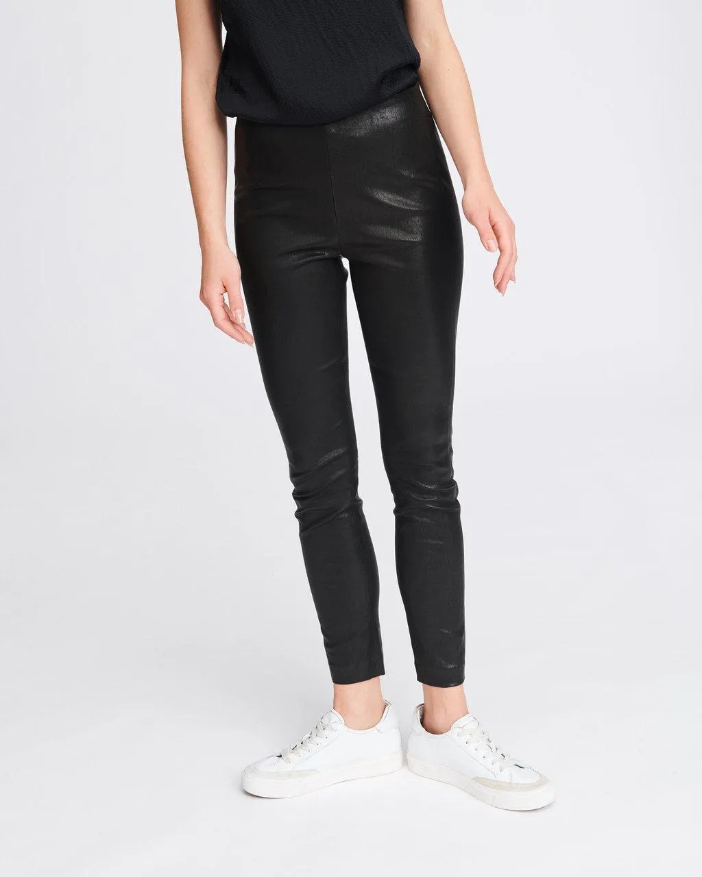 Simone Leather Pant - Black