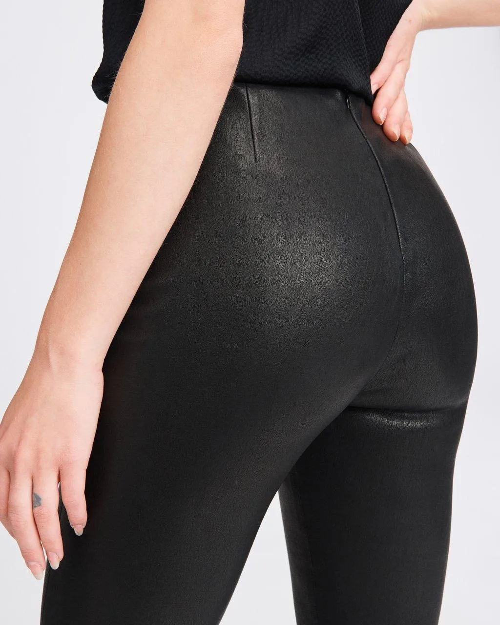 Simone Leather Pant - Black