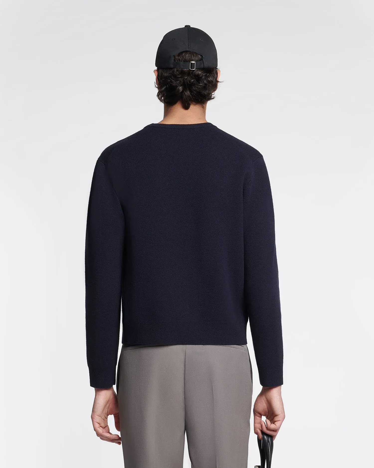 Stono - Embroidered Merino Wool Sweater - Navy