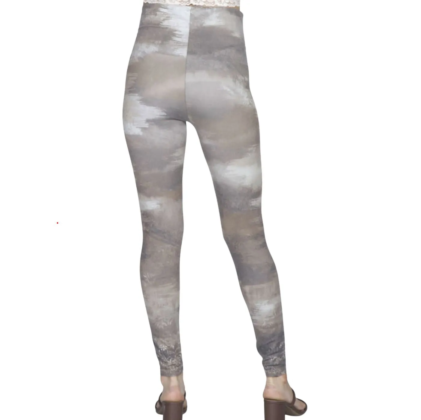 Sublimation Print Abstract Demask Smudge Leggings Made in USA CLEARANCE FINAL SALE