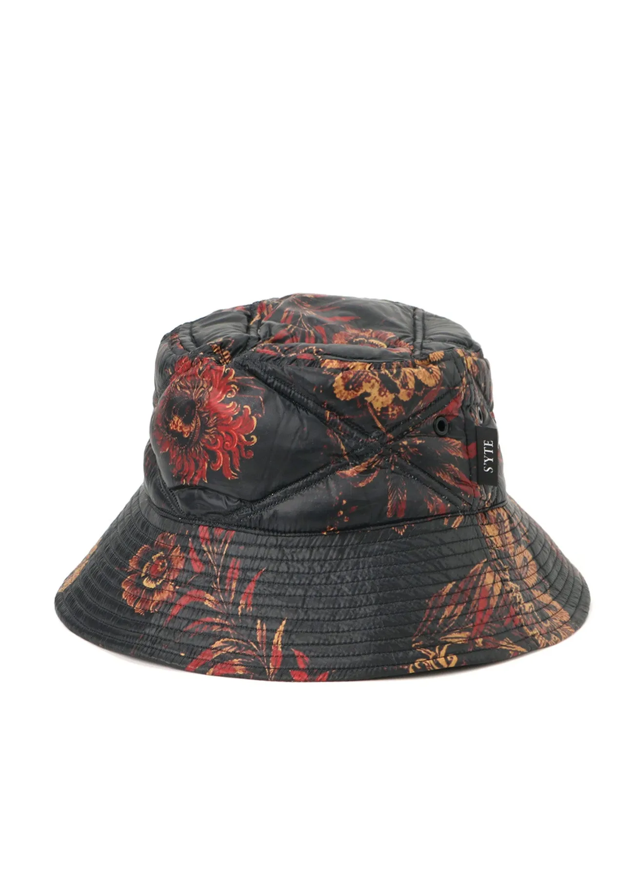 【S'YTE x TAION】Collaboration Collection FLORAL PATTERN QUILTED DOWN BUCKET HAT