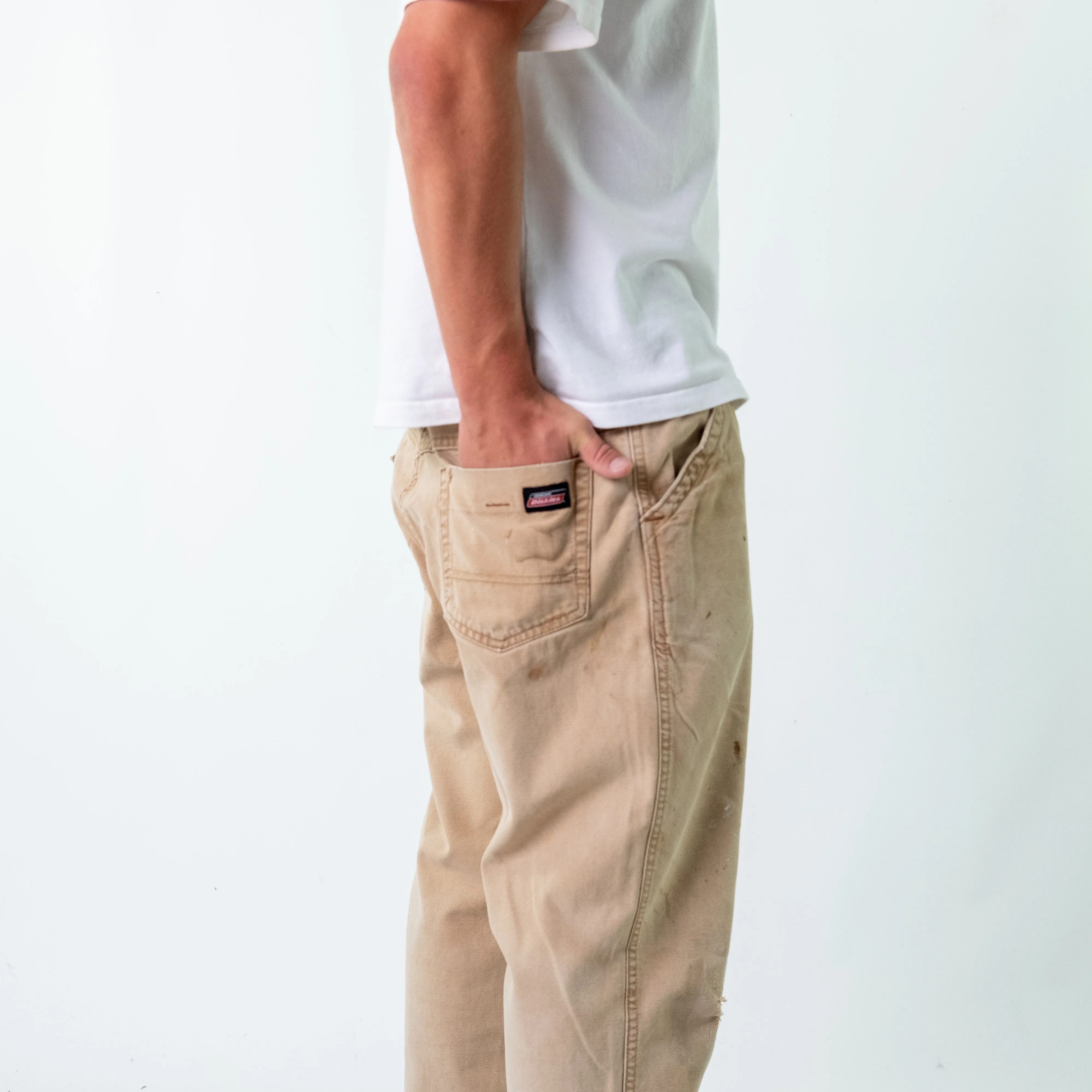 Tan 90s Dickies Denim Jeans Baggy Pants (36x30)