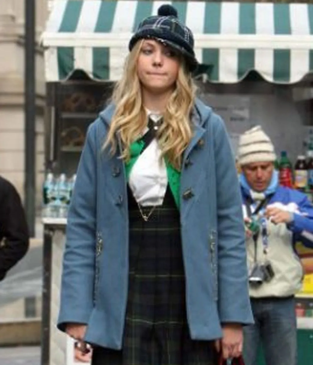 Taylor Momsen Gossip Girl Grey Toggle Hooded Jacket