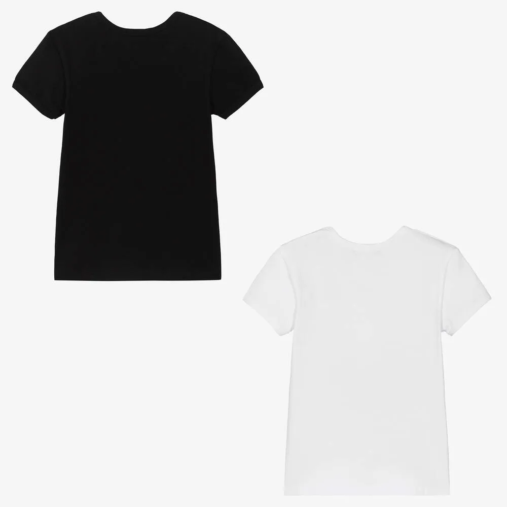 Teen Boys Black & White T-Shirts (2 Pack)